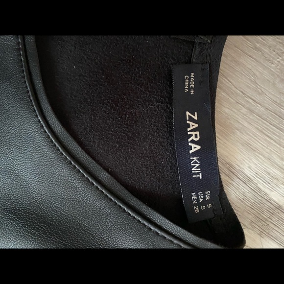 Zara vegan leather Shift dress - Picture 2 of 3